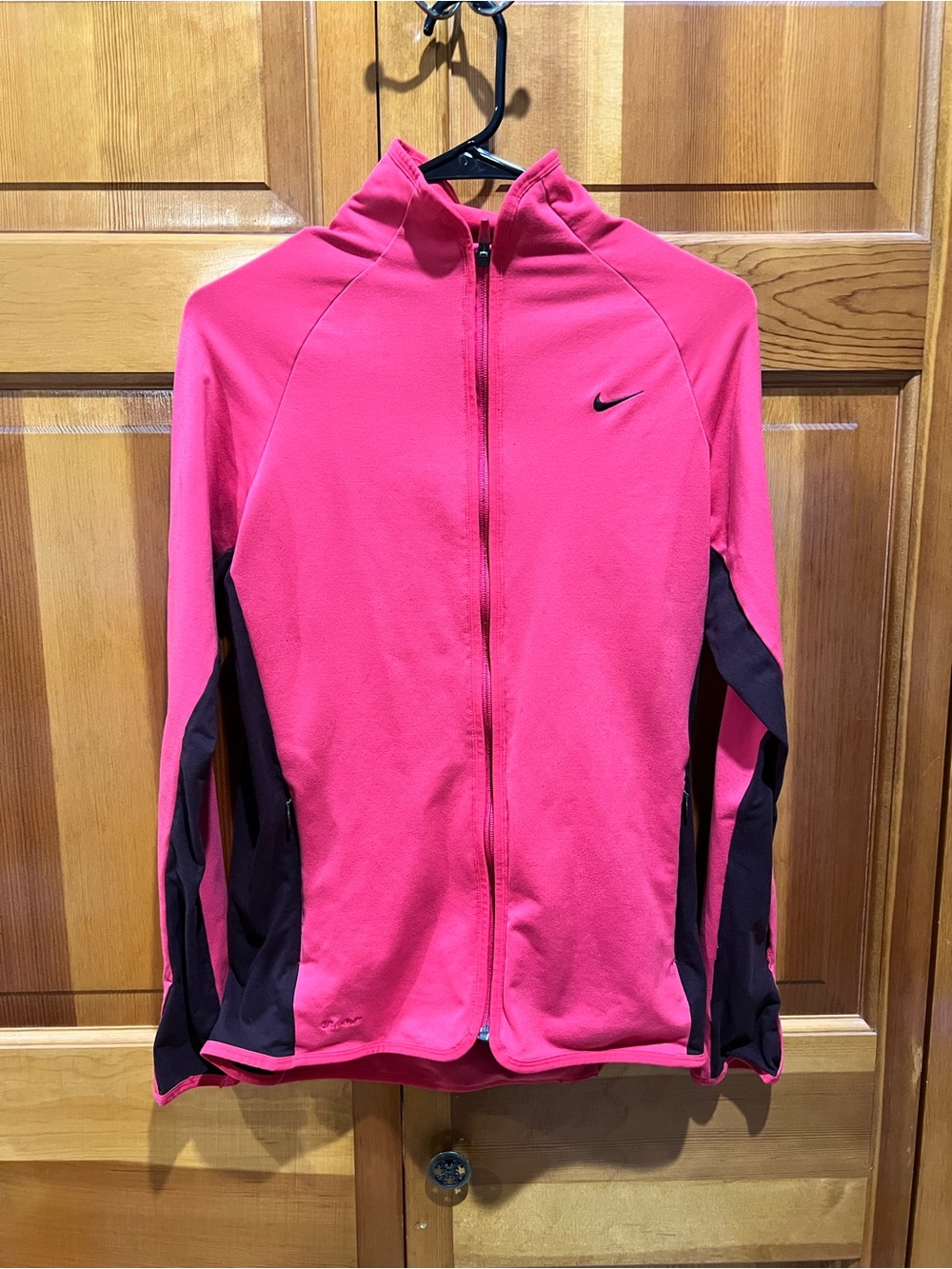 Nike Women's Hot Pink and Black Full-Zip Utility Jacket
